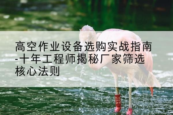 沙湾剪叉式升降机厂家-高空作业设备选购实战指南-十年工程师揭秘厂家筛选核心法则